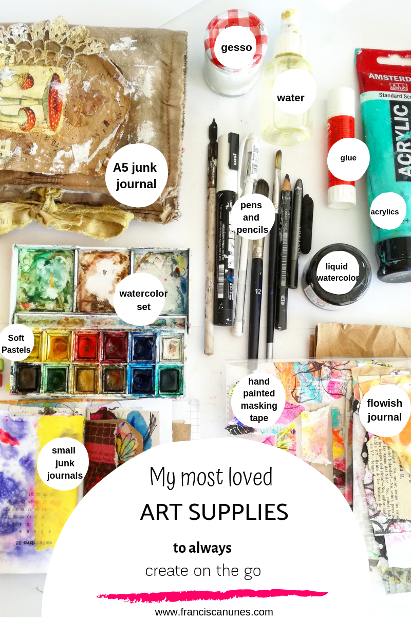 My favourite art supplies to get creative on the go — FRANCISCA NUNES Mixed  Media Nature Artist